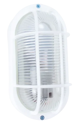 STIEL oval glass bulkhead light 75W – E27 – plastic guard