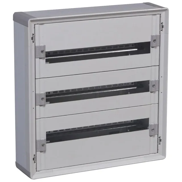 Legrand XL³ 160 enclosure — H 600mm x W 575mm x D 147mm, 3 rows, 24 modules, IP43 — 401803