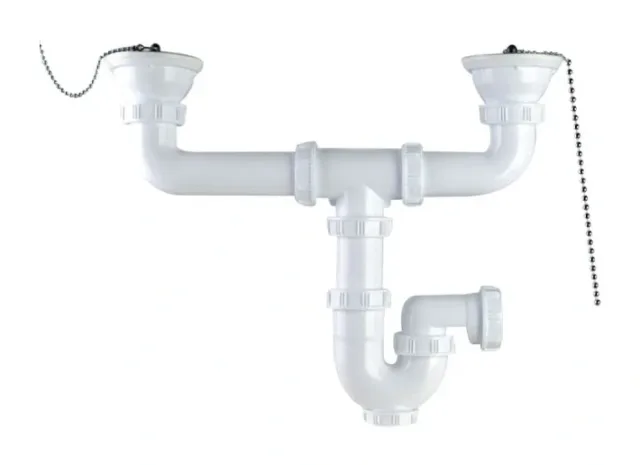Waste tee double bowl Cross trap — EJIM JCU3028
