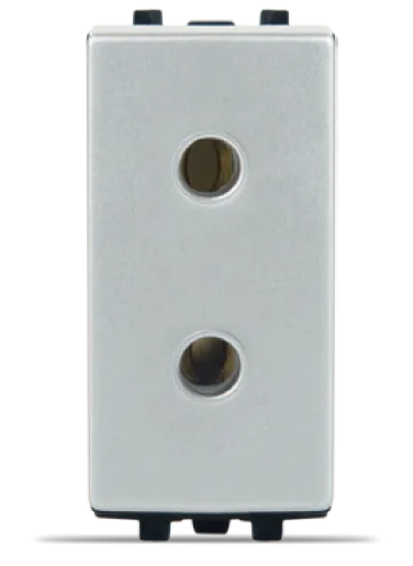 STIEL ALPHA 16A 250V 2-pole socket silver