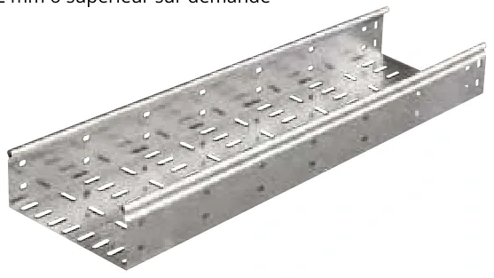 Cable tray — Perforated without interlocking — thickness 1.5 mm — S5