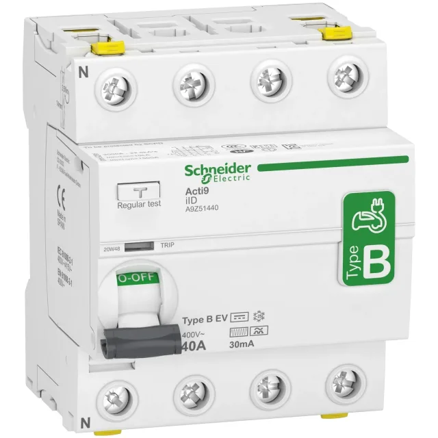 Residual current circuit breaker iID 4P 40 A 30 mA type B — A9Z51440