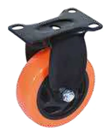 Fixed caster PU with screw mounting plate — 801300