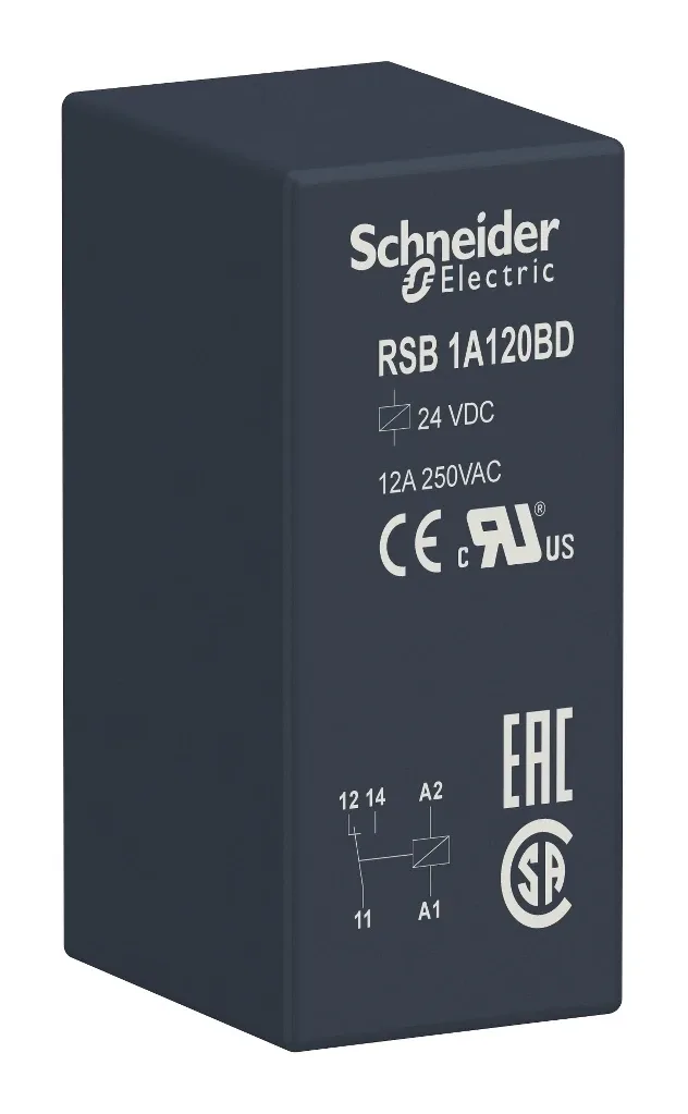 Plug-in interface relay RSB1A120BD — 24 V DC