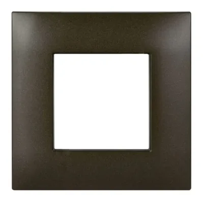 Plate YOUNG 44 square bronze matt 2 modules — SOMEF 44PJ32BR