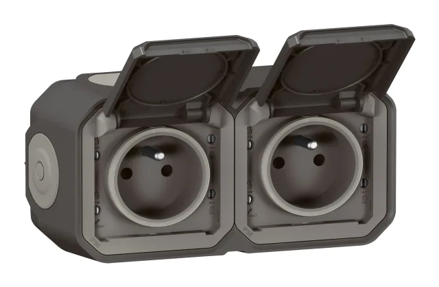 Legrand Plexo double socket outlet — 16A, 250V — 069788L