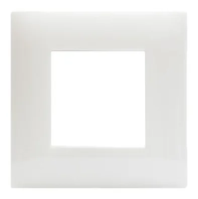 Plaque YOUNG 44 carrée blanc total 2 modules — SOMEF 44PJ32BT