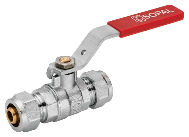 SOPAL — Male-male ball valve with lever for multilayer pipe — 01CMA03