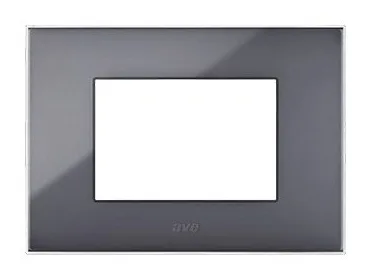 Plate YOUNG 44 rectangular grey ash 3 modules — SOMEF 44PJ03CNR-GRIS CENDRE