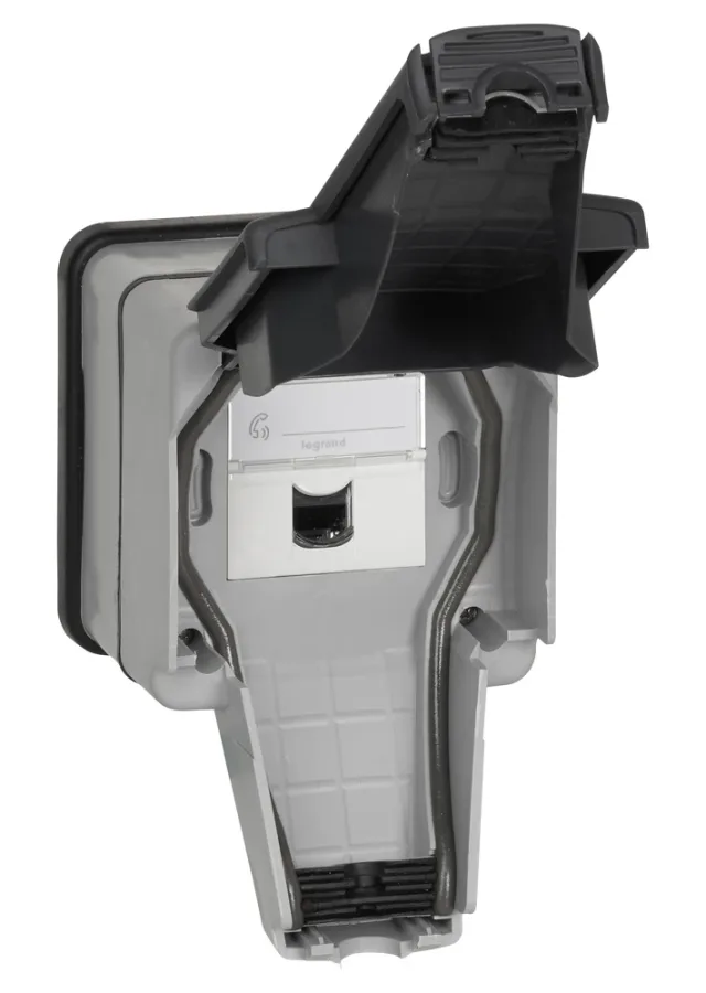 Prise RJ45 étanche catégorie 6 FTP Plexo IP66 complet – gris — Legrand — 090467