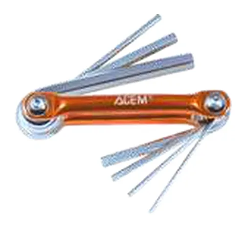 Set of hex keys in folding holder — 124002