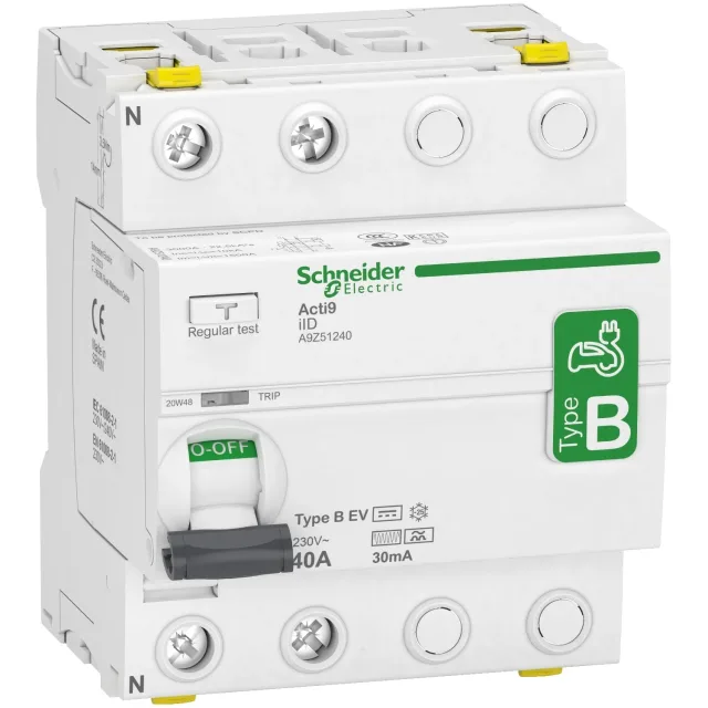 Residual current circuit breaker iID 2P 40 A 30 mA type B — A9Z51240