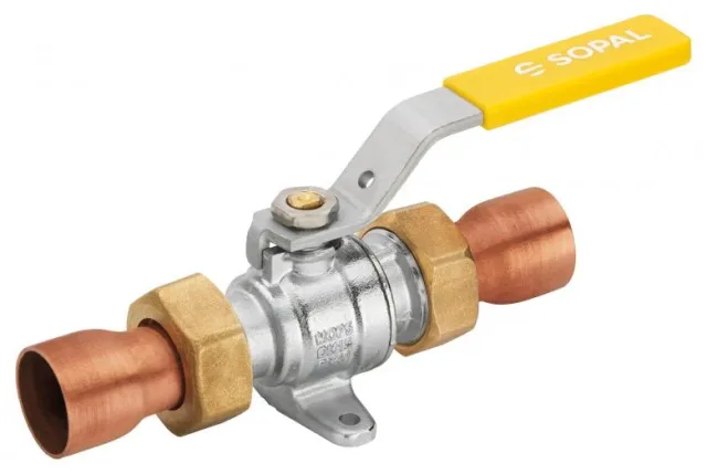 SOPAL — Gas ball valve wallplate copper nozzle with lever — 2551A03