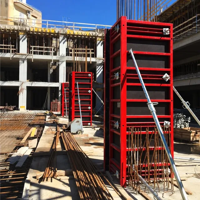 Metal-frame column formwork