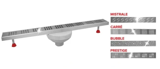 Shower channel drain stainless steel - Slim vertical outlet 60 cm EJIM JSB1148