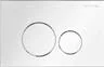 SOPAL — WAVE chrome flush plate with round buttons — 61CJA04