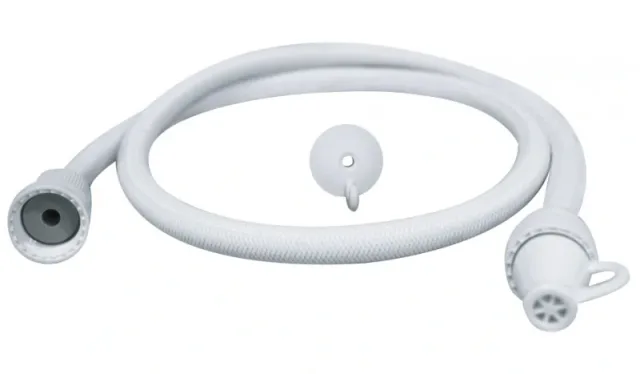 Bidet spray hose braided white 1 m EJIM JWC2014