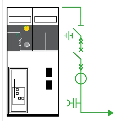 Cellule moyenne tension (MT) Schneider Electric SM6-24 DM1-Z — Couplage par disjoncteur débrochable