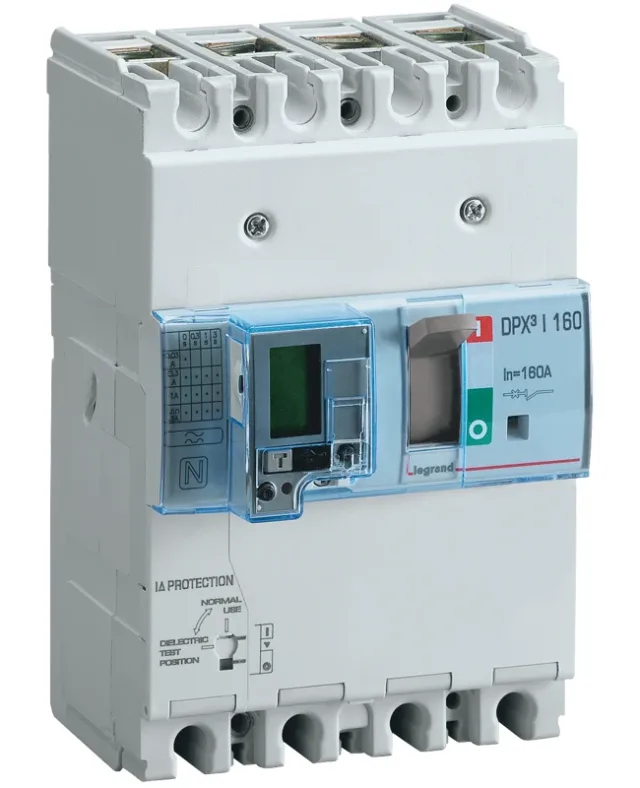 Interrupteur à déclenchement libre DPX³-I160 – 4P avec différentiel – 160A — Legrand — 420197