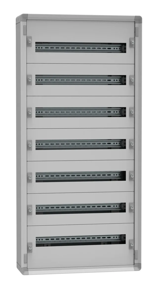 Coffret de distribution métallique pour montage en saillie 7 rangées 24 modules hauteur 1200mm – XL³ HP 160 — Legrand — 1CO7R24S