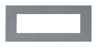 Plate SMART EASY 44 rectangular grey matt 7 modules — SOMEF 44PSME7GO