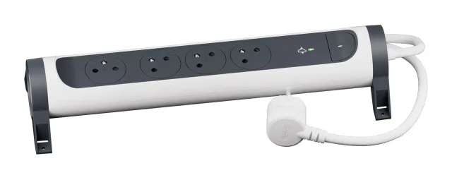 Legrand extension lead — IP20, White — 049415