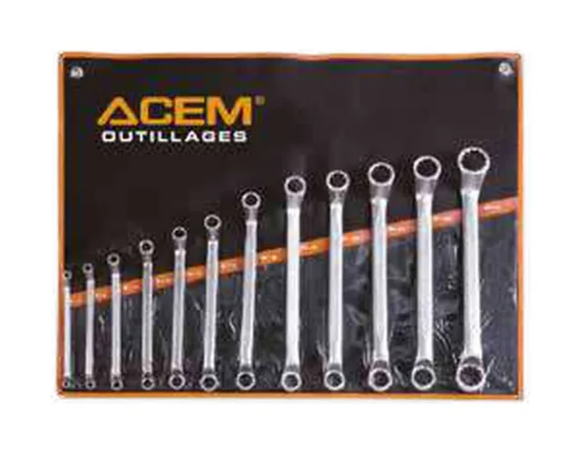 Set of ring spanners 75 offset in pouch — 121601