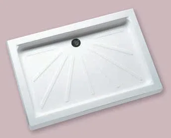 IDEAL SANITAIRE — Rectangular acrylic shower trays, height 4–18 cm — 408717 / 408718 / 408719 / 408720