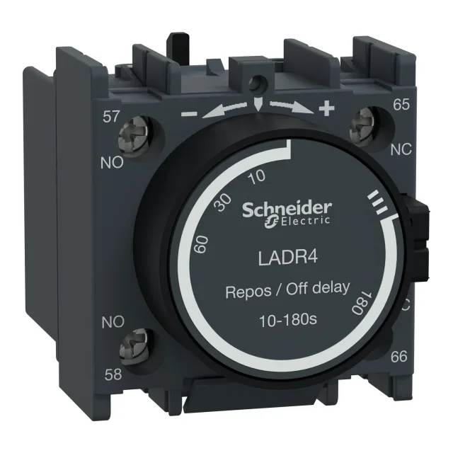 TeSys Deca LADR4 time delay auxiliary block — 10 to 180 s, off-delay