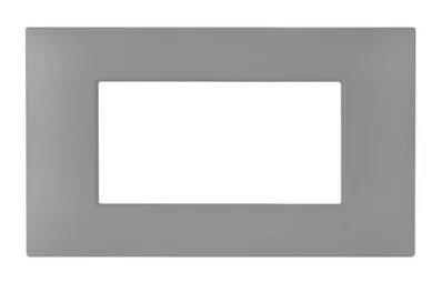 Plate YOUNG 44 rectangular grey matt 4 modules — SOMEF 44PJ04GO