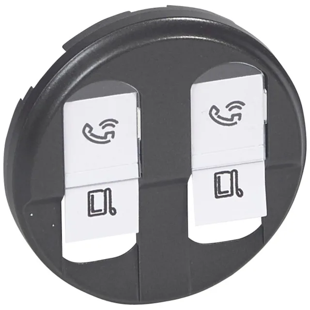 Legrand Céliane cover plate — 2 modules, Black — 067952