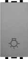 STIEL ALPHA push-button with light symbol matt grey