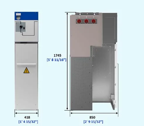 Ormazabal cgm.3-s — Medium-voltage (MV) switchgear cubicle — Switch-disconnector busbar coupling