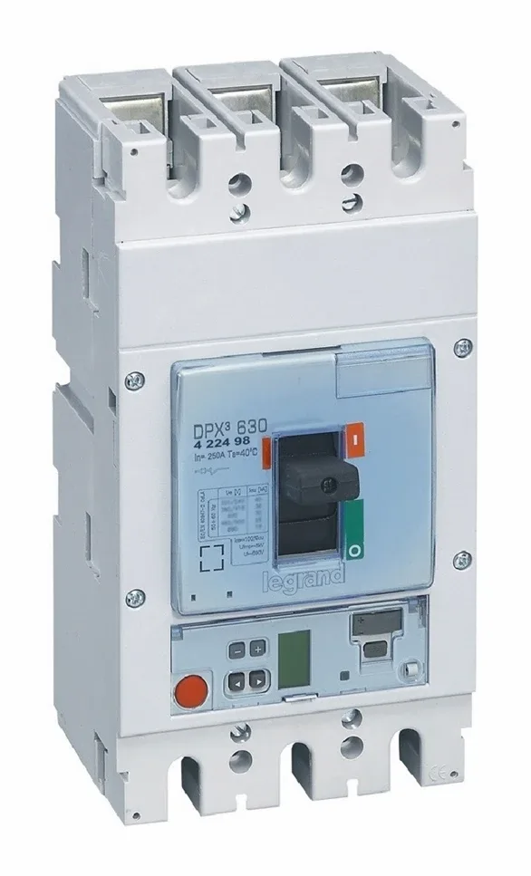 Disjoncteur électronique S1 DPX³630 pouvoir de coupure 36kA 400V~ – 3P – 250A — Legrand — 422498