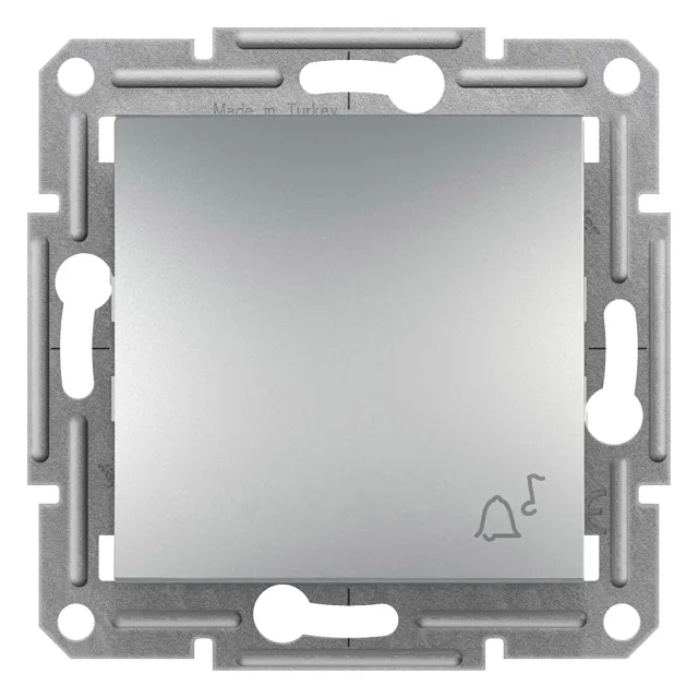 Bouton-poussoir avec symbole sonnette Asfora EPH0800161 — aluminium