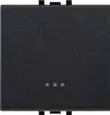 STIEL ALPHA 16AX 250V wide-rocker two-way switch with indicator carbon black