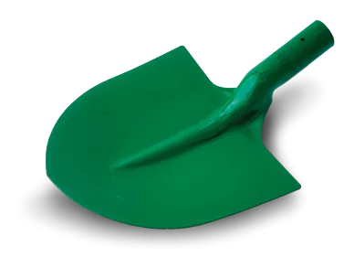 Garden shovel 27 with swan-neck socket