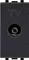 STIEL ALPHA Ø9.52mm TV socket carbon black