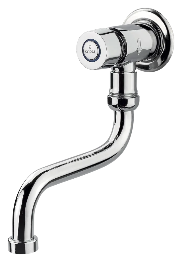 Self-closing wall tap with swivel spout Pilau — SOPAL 06E8A04