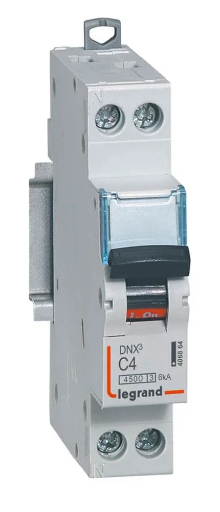 Legrand DNX³ circuit breaker — 4A, 1 module, IP20 — 406864