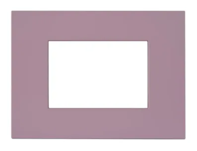 Plaque SMART EASY 44 rectangulaire violet mat 3 modules — SOMEF 44PSME3VIO