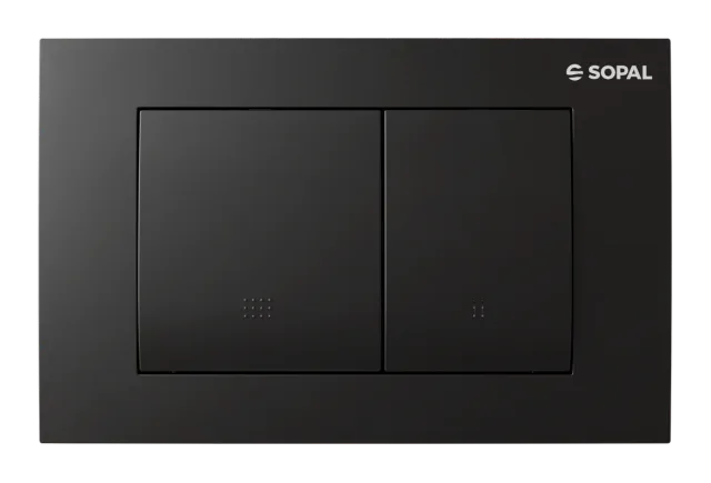 SOPAL — Flush plate with rectangular buttons matt black — 61CKA91