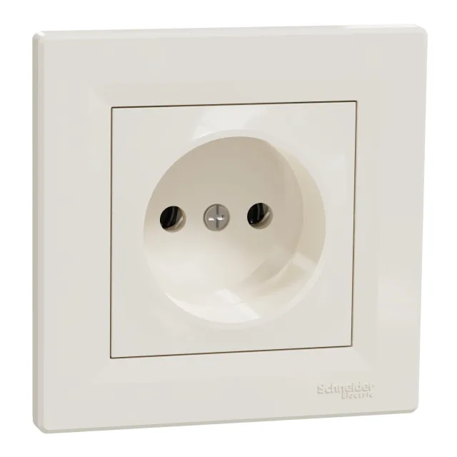 Asfora EPH3000123 unearthed socket outlet — cream
