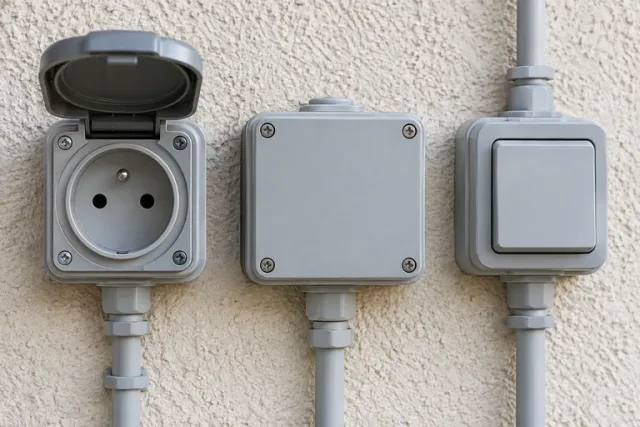 Range selection: Weatherproof wiring accessories