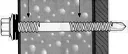 Self-drilling sandwich panel screw