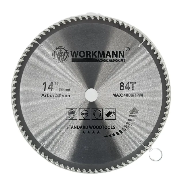 Workmann carbide-tipped wood saw blade — 350×30 · Z84 · 84 teeth