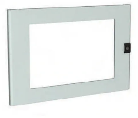 Équipement extérieur — porte modulaire avec fenêtre vitrée