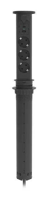 Motorised retractable socket column — SOMEF 70CRB3P1C