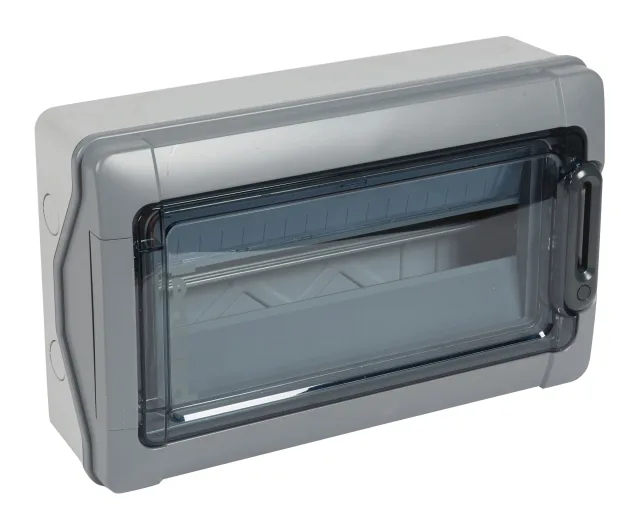 Legrand Plexo³ enclosure — H 282mm x W 448mm x D 141mm, 1 row, 18 modules, IP65 — 414035