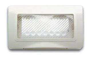 Plaque etanche encastree rectangulaire 4 modules S44 blanc — SOMEF 44SP04B